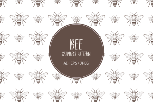 Download Naturalistic, Scientific Bee Pattern - Bee pattern Collection