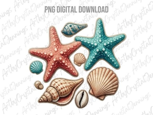 Download Beach Seashell and Starfish Clipart PNG - Starfish Collection