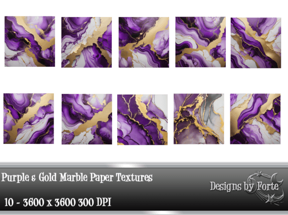 Download Purple &amp; Gold Marble Paper Textures - Texture Collection