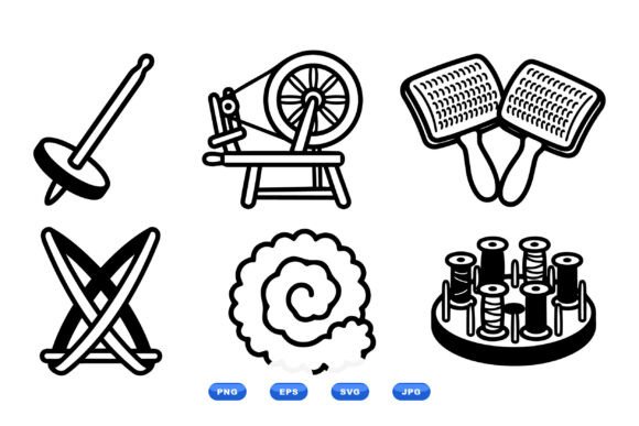 Download Spinning Wheel Craft Icons - Craft Collection