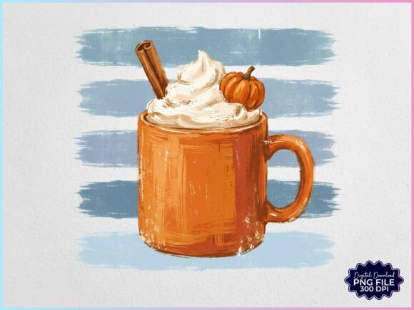 Download Preppy Textured Fall Pumpkin Spice PNG - Texture Collection