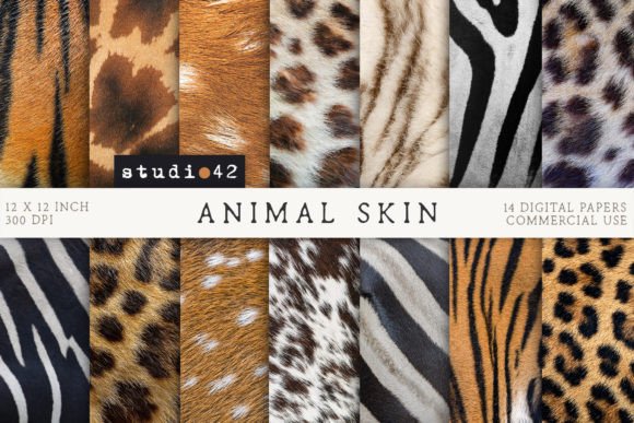 Download Animal Skin Textures Digital Paper Pack - Texture Collection