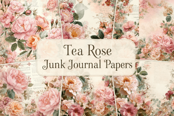 Download Tea Rose Junk Journal Papers - Premium Resources