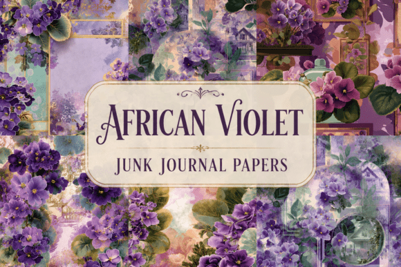Download African Violet Junk Journal Papers - Premium Resources