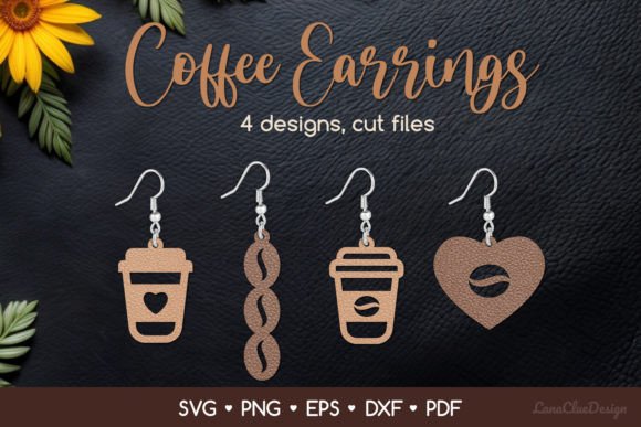 Download Coffee Earrings SVG for Crafters - Craft Collection