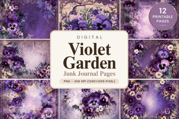 Download Violet Garden Junk Journal Papers - Journal papers Collection