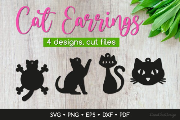 Download Cat Earrings SVG Cut Files for Crafters - Craft Collection