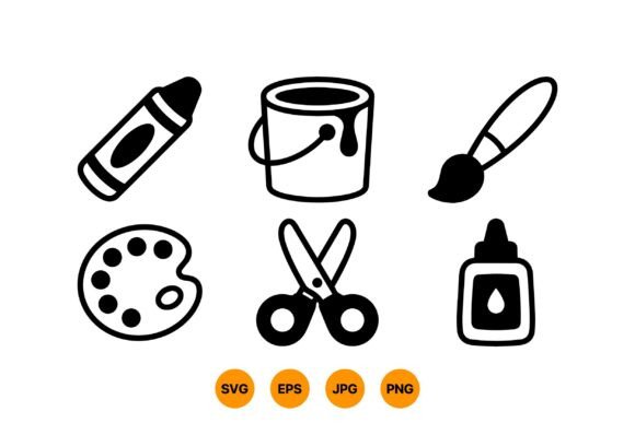 Download Craft Supplies Icon Clipart Set - Craft Collection