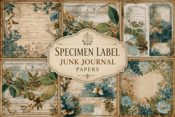 Download Specimen Label Junk Journal Papers - Premium Bundle