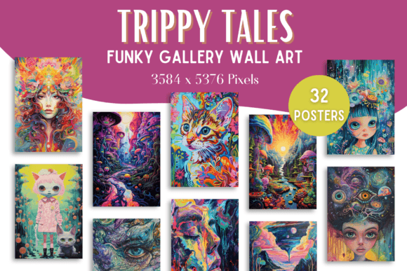 Download Trippy Funky Gallery Wall Art Posters - Funky Collection