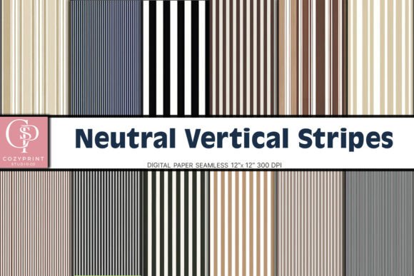 Download Neutral Vertical Stripes Digital Paper - Vertical stripes digital paper Collection